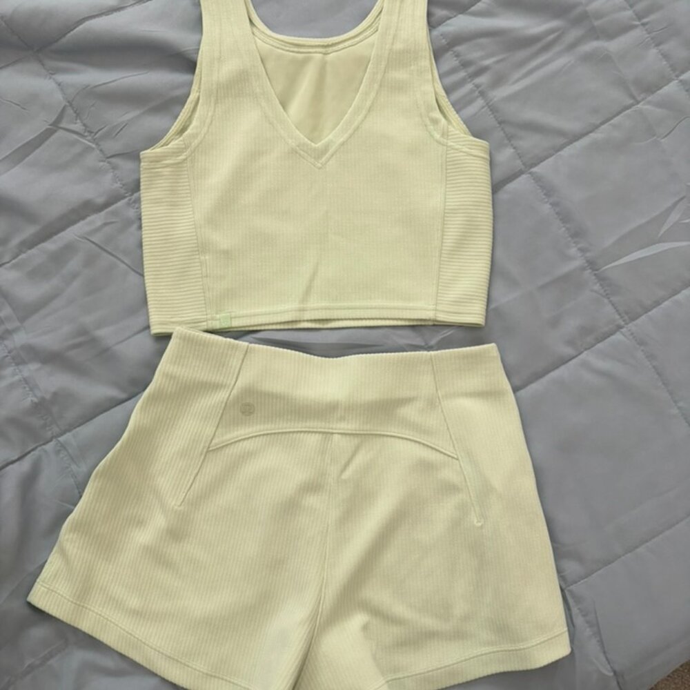 Lululemon Ribbed Softstreme Set - Top and Shorts! - Picture 3 of 5